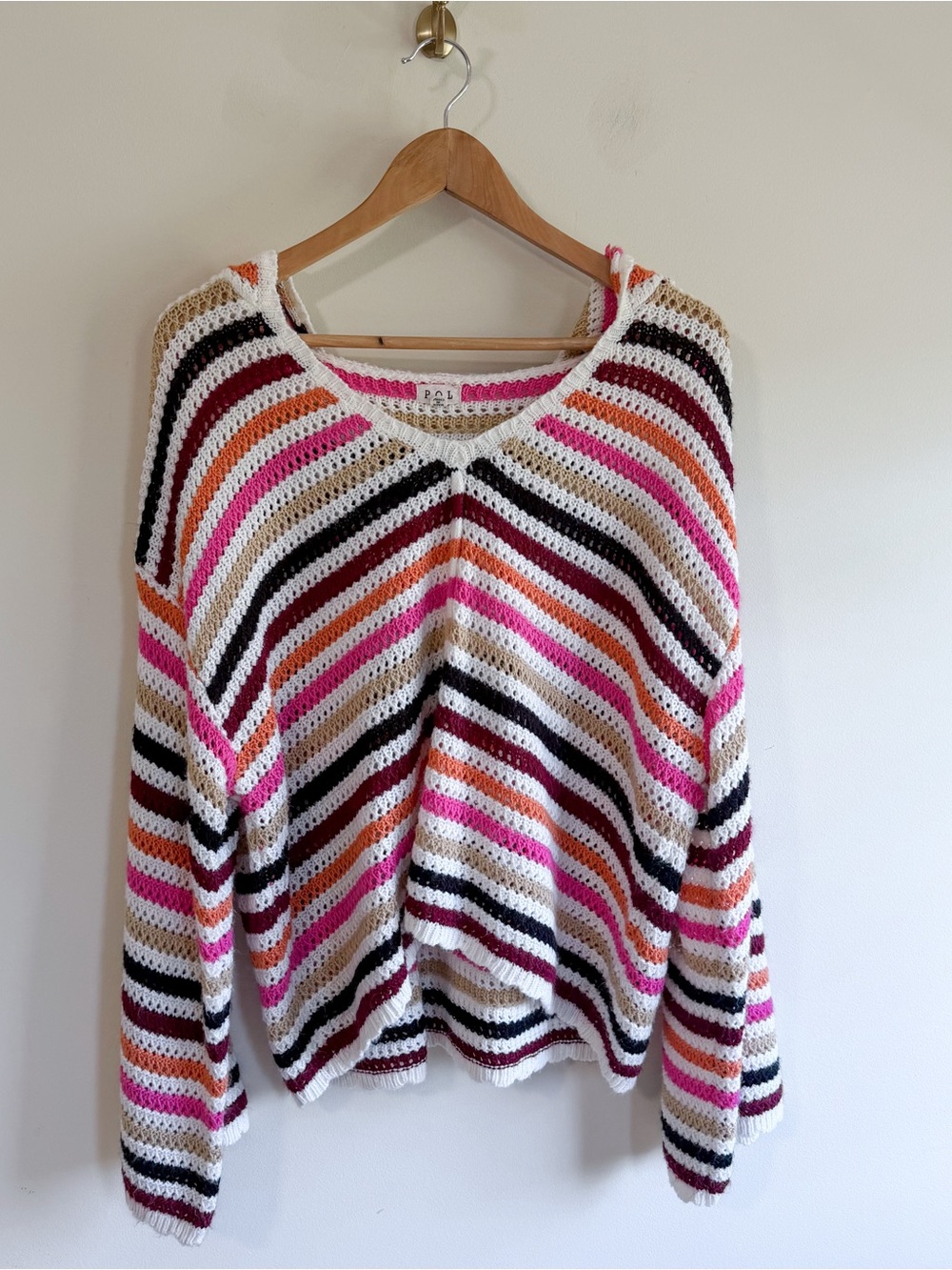 Pol Boutique Open Knit Colorful Sweater
